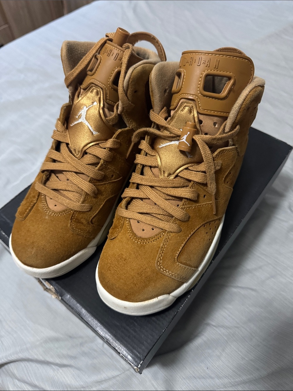 Jordan Wheat Brown Suede 6s